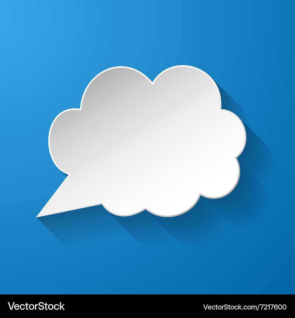 White paper speech bubble Royalty Free Vector Image