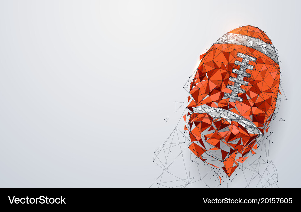 Abstract rugball sign form lines and triangles Vector Image