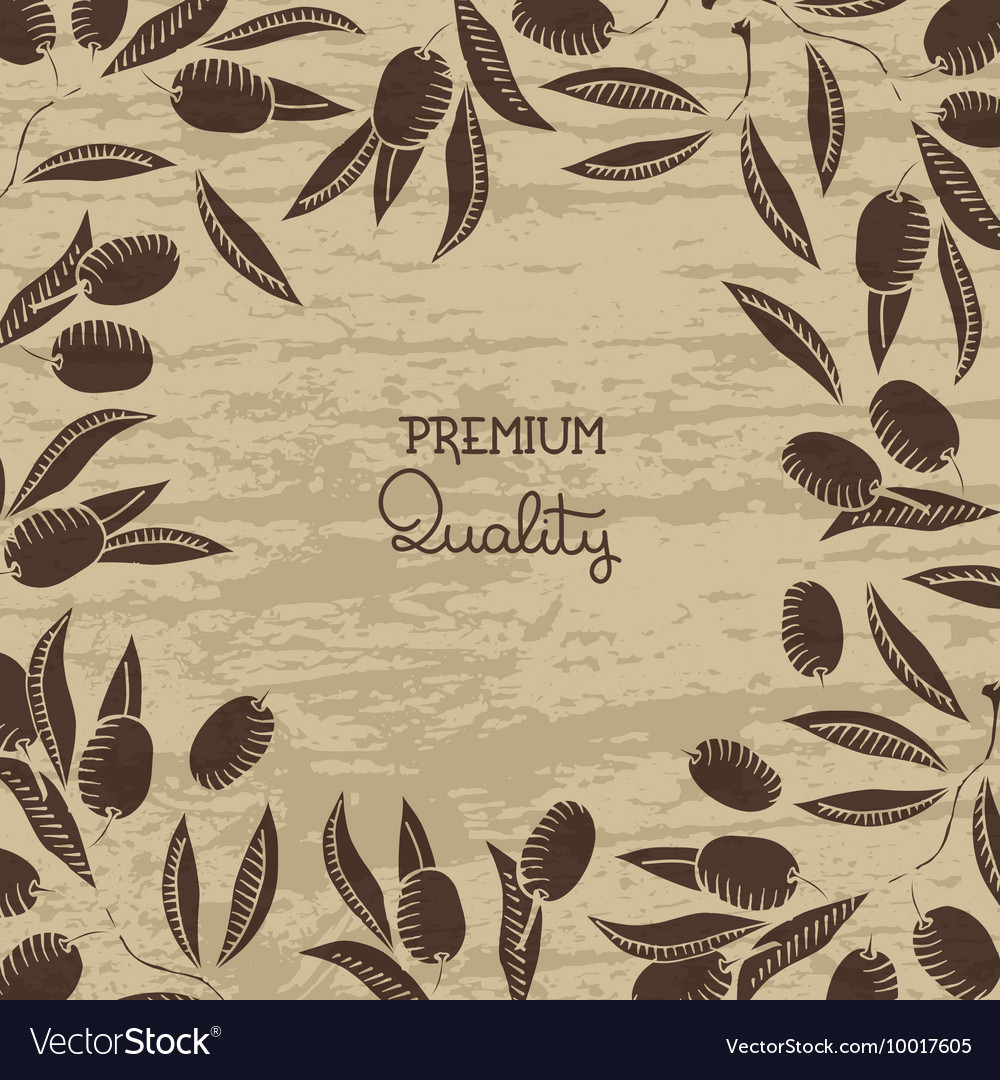 Background with olive branch