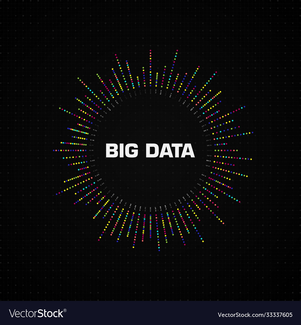Große Datenzirkularvisualisierung mit Kopierraum vector image Große Datenzirkularvisualisierung mit Kopierraum