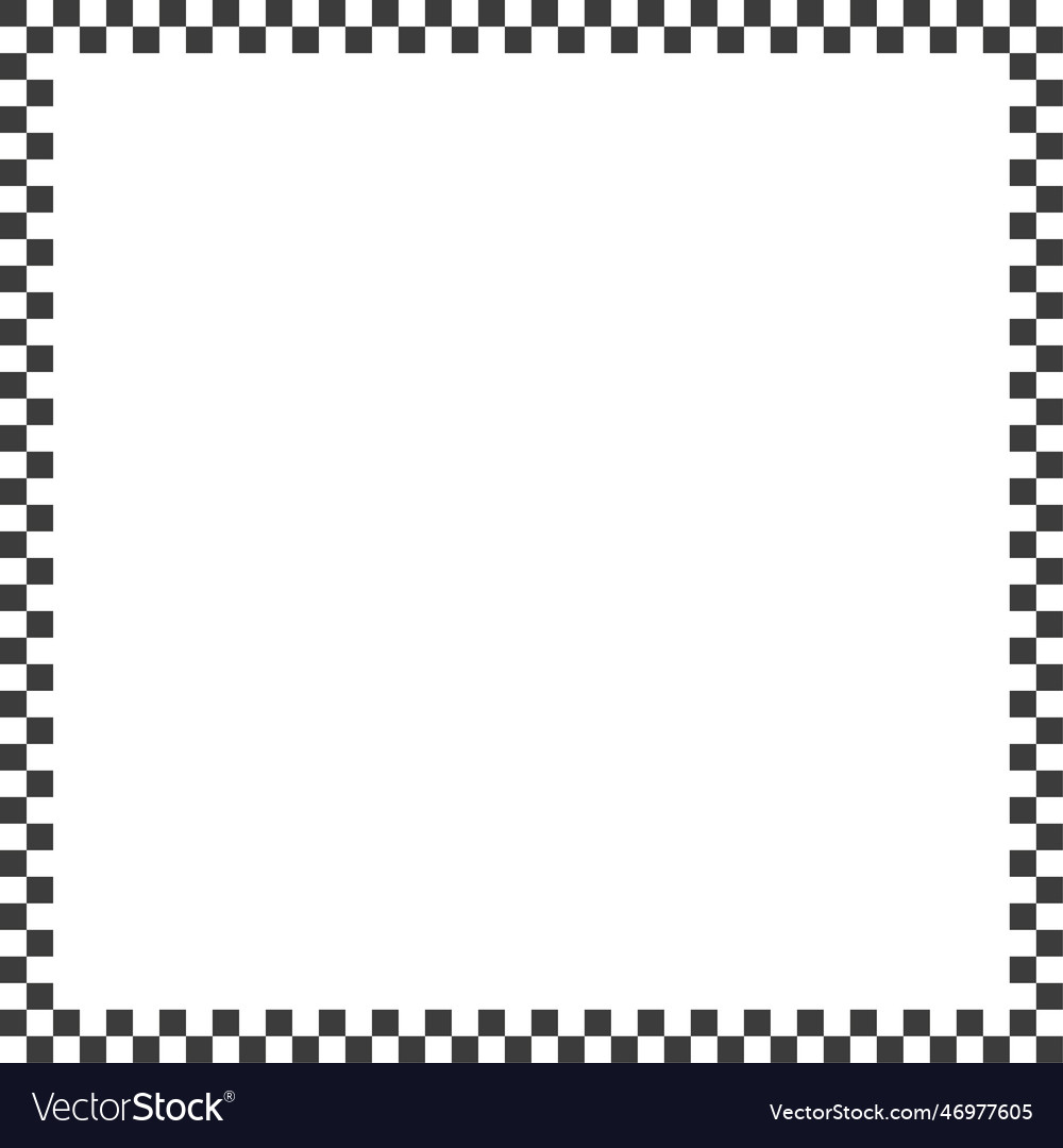 Black checkers frame photo frame Royalty Free Vector Image