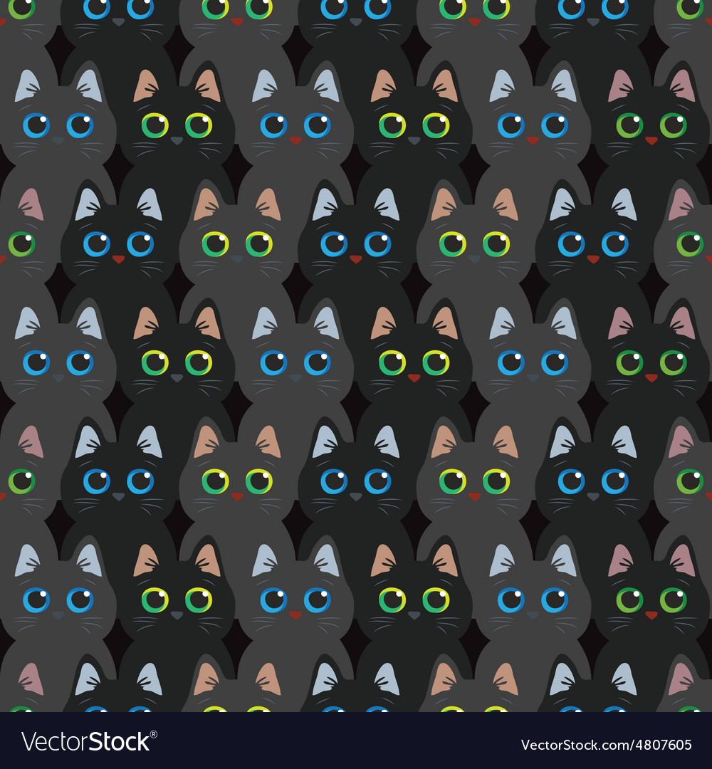 Cats seamless abstract pattern