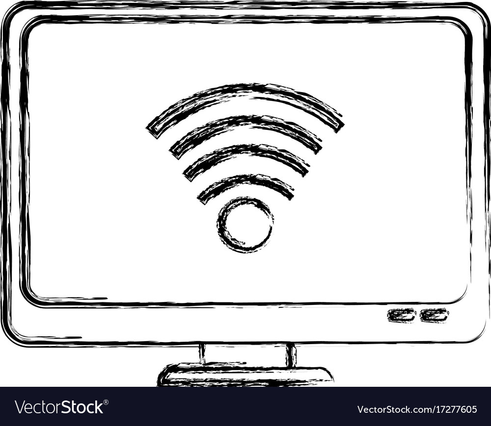 Computer display with wifi signal
