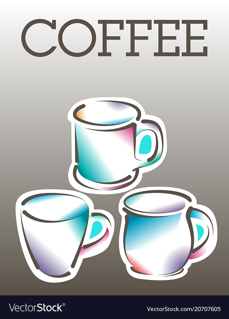 cool coffee poster template royalty free vector image