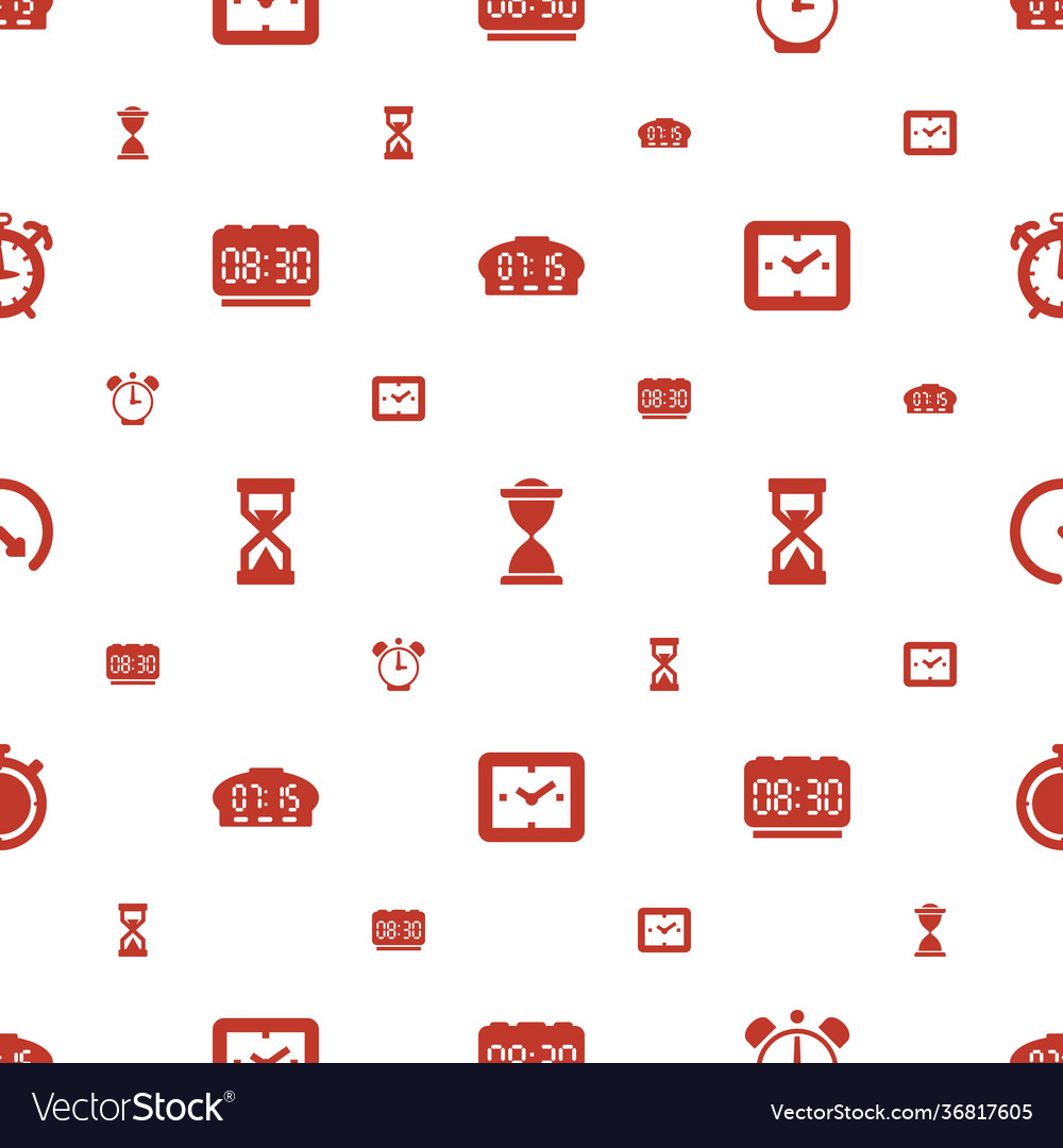 Countdown icons pattern seamless white background