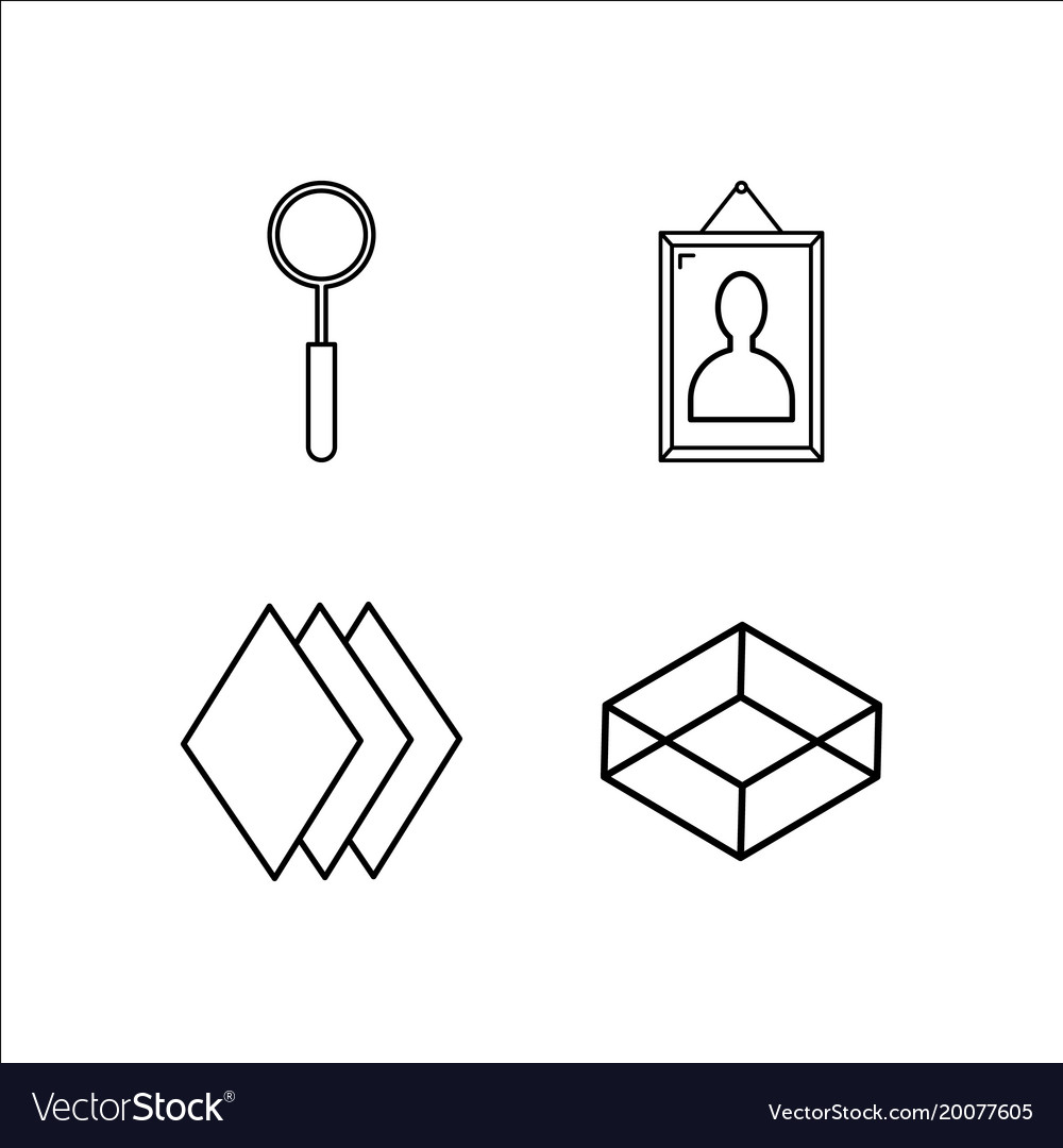 Design and studio simple linear icon setsimple