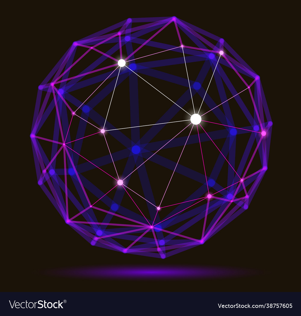 Dimensional lattice mesh abstraction 3d polygonal vector image Dimensional lattice mesh abstraction 3d polygonal