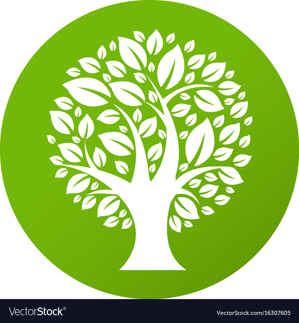 Eco tree symbol Royalty Free Vector Image - VectorStock