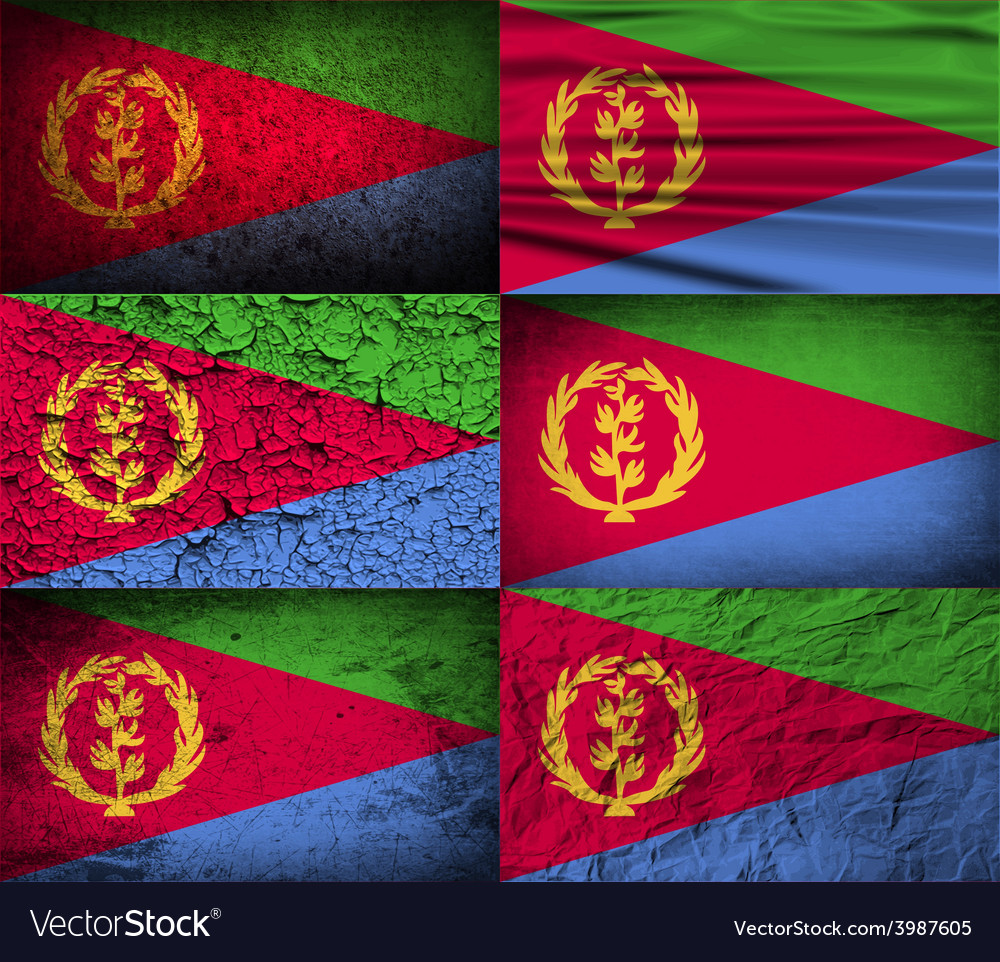 Flag of eritrea with old texture