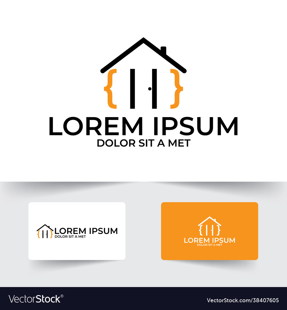 House programming logo home coding