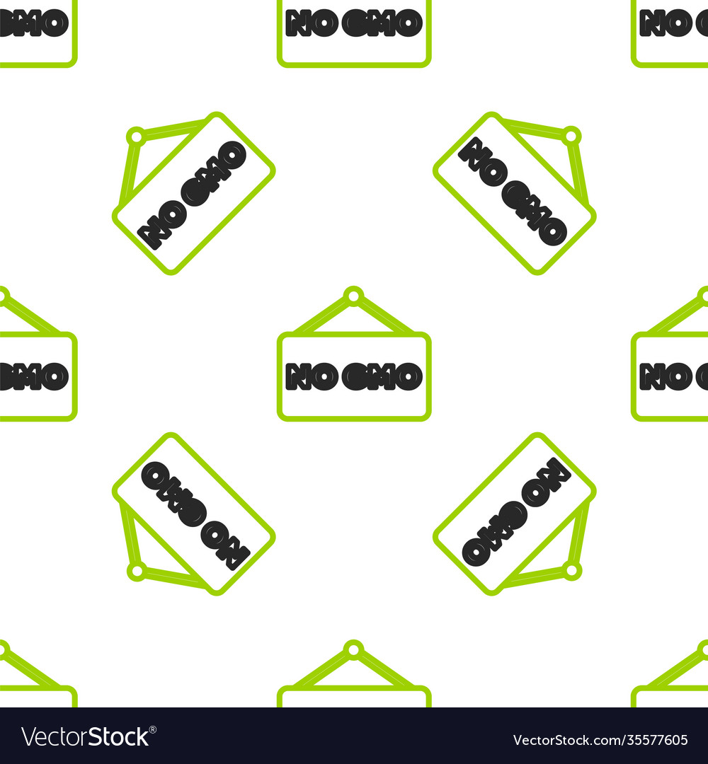 Line no gmo icon isolated seamless pattern Vector Image Line no gmo icon isolated seamless pattern