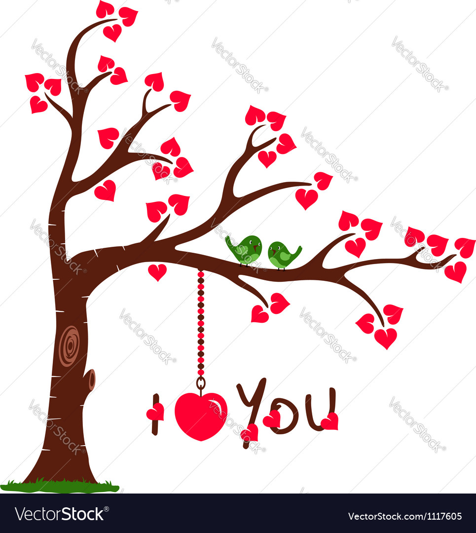 Download Love Tree With I Love You Royalty Free Vector Image