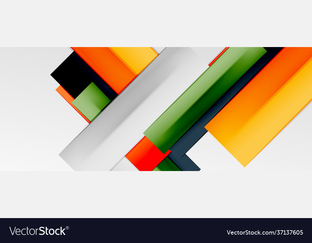 Multicolored lines background design template vector image Multicolored lines background design template