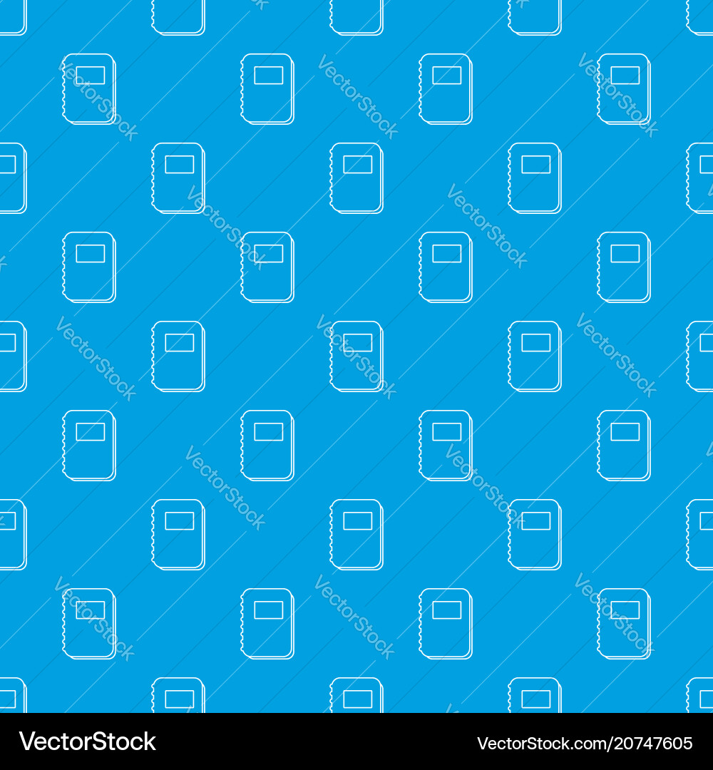 Notebook pattern seamless blue Royalty Free Vector Image