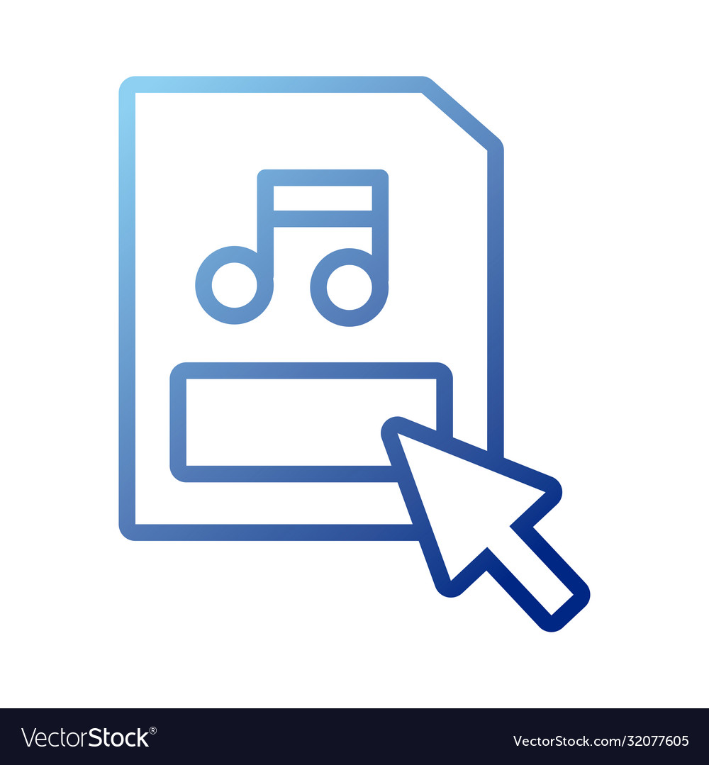 Paper document with music note and arrow index