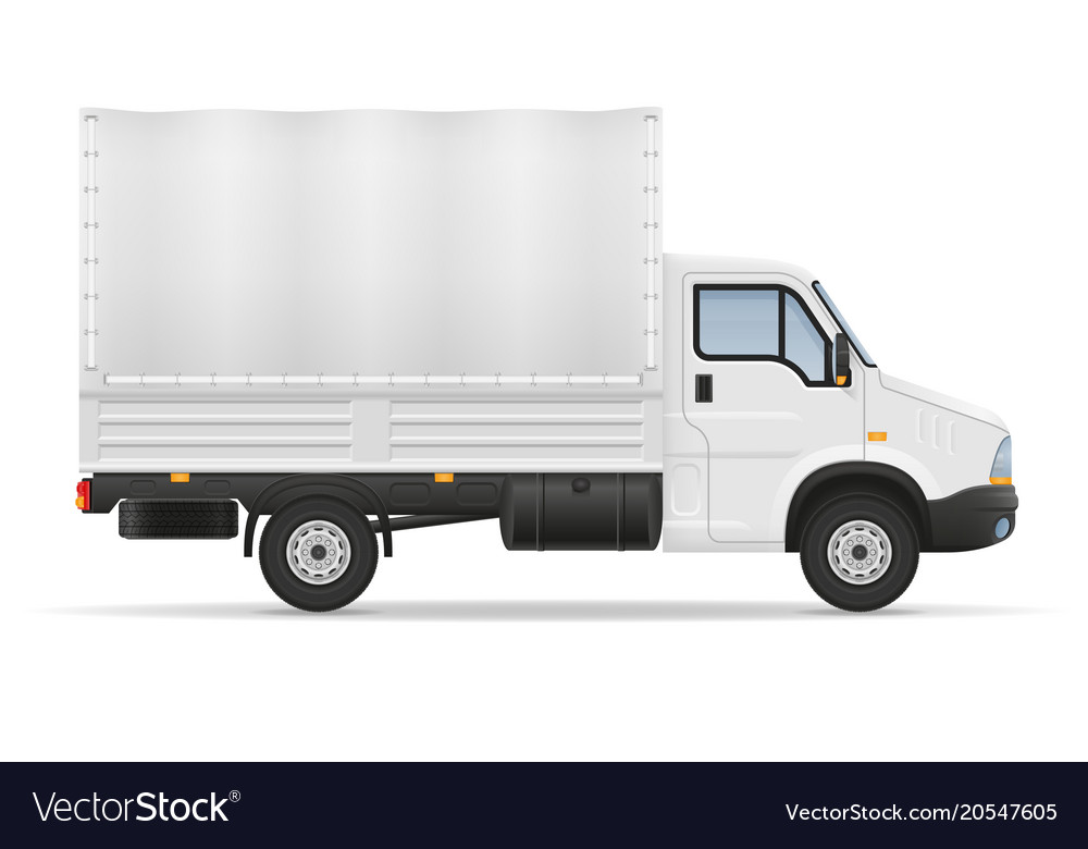 Small truck van lorry for transportation of cargo Vector Image