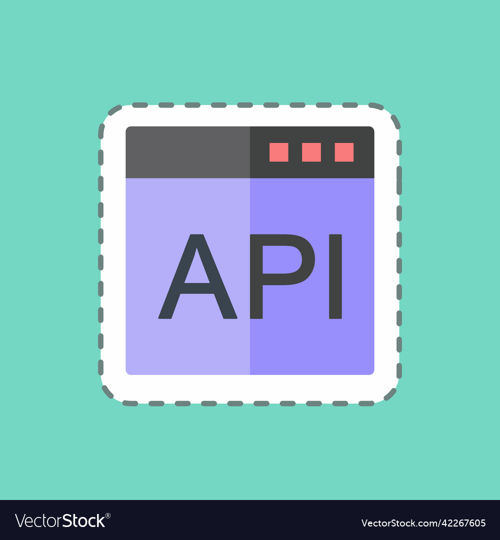 Sticker line cut api suitable for programming vector image Sticker line cut api suitable for programming