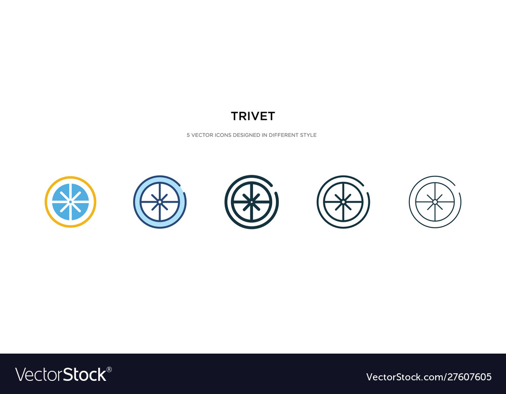 Trivet icon in different style two colored