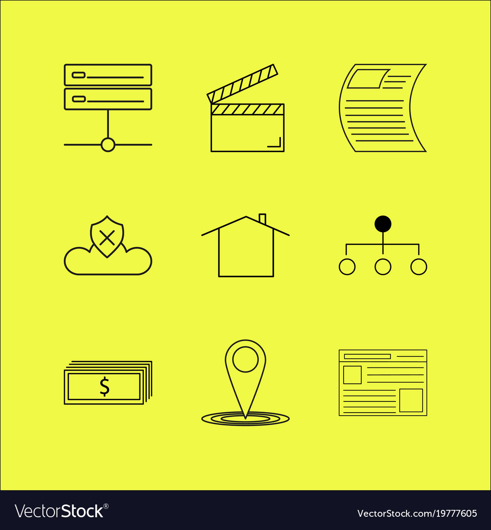 Web linear icon set simple outline icons