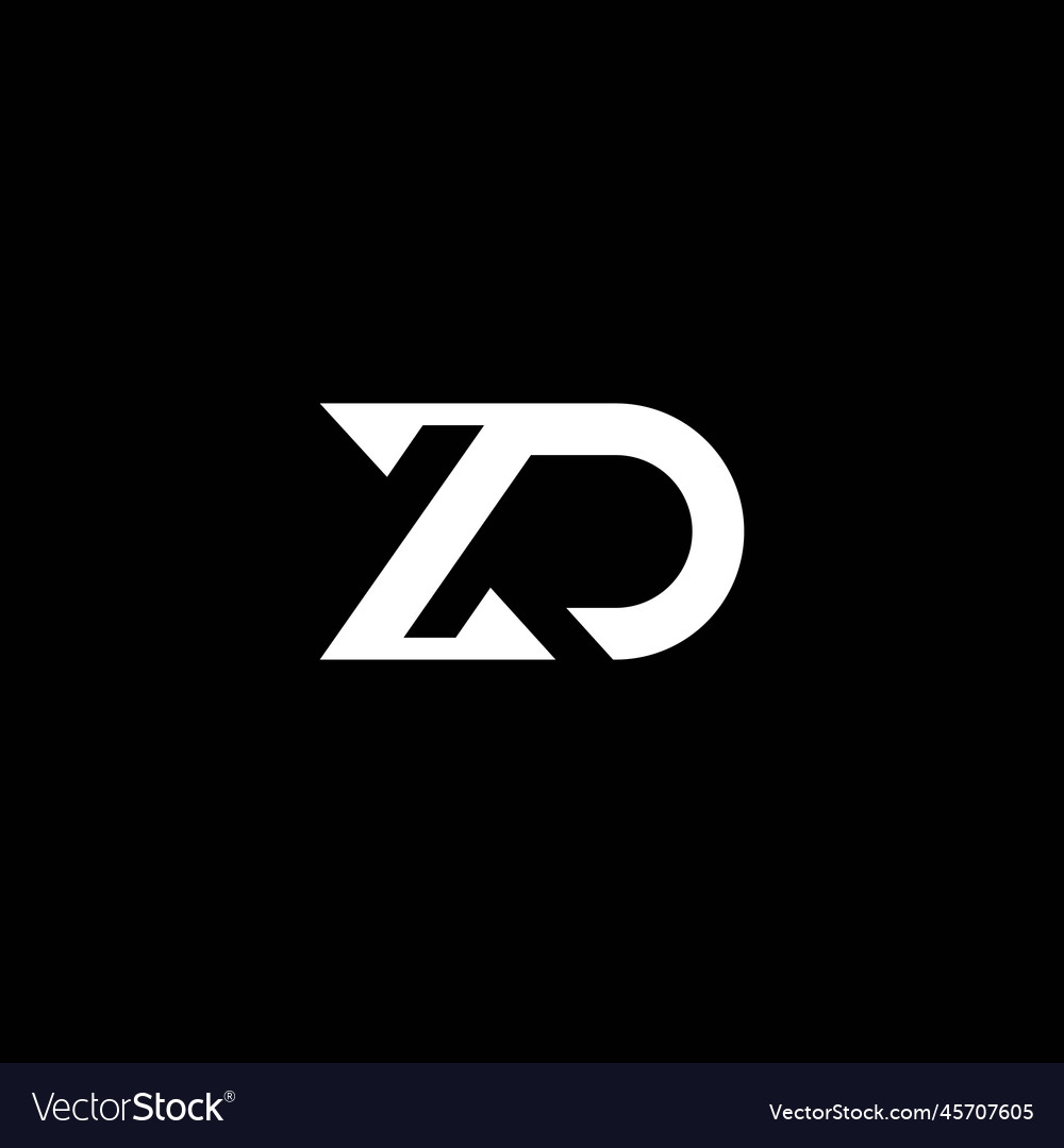 Zd or dz abstract outstanding professional Vector Image