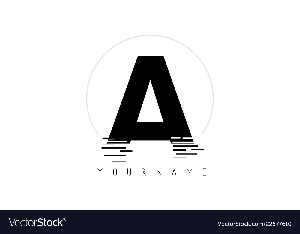 A black letter logo design with circular shape Vector Image