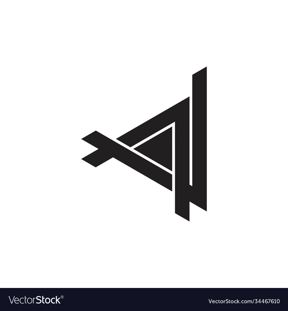 Abstract letter av geometric triangle arrow logo