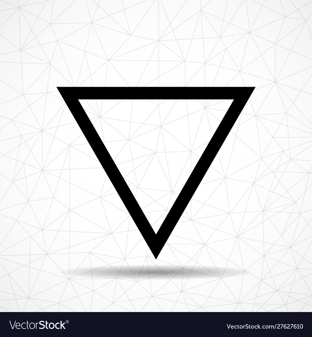 Black abstract triangle logo isolated on white