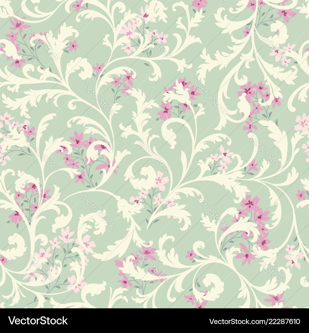 Floral seamless pattern flower background Vector Image