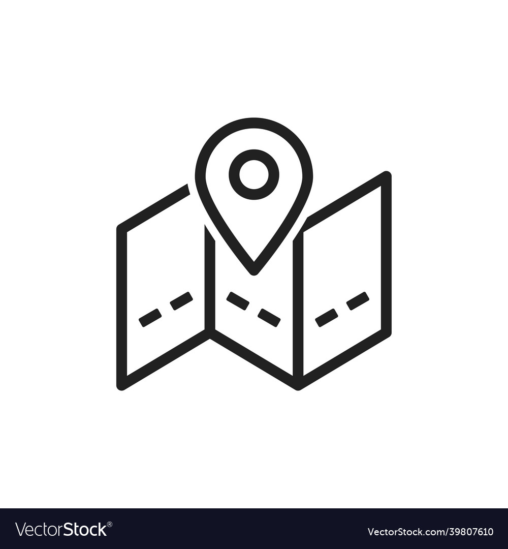 Karte Pin-Ikone Home Straße Reise-Gps Linie Symbol