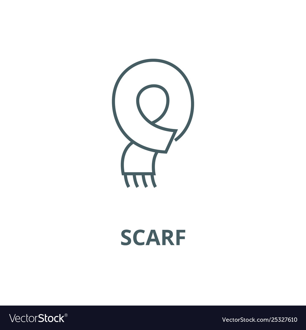 Scarf line icon linear concept outline