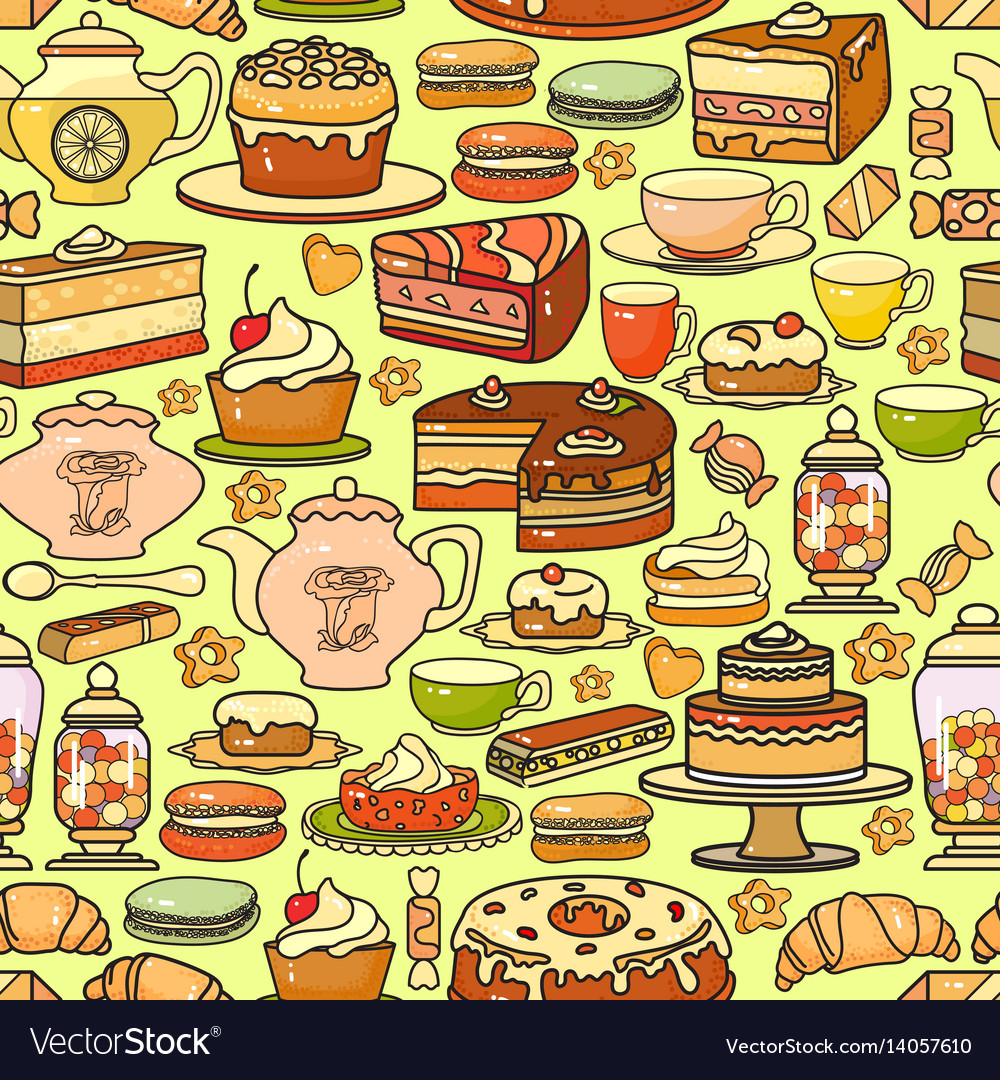 Seamless pattern include confectionery