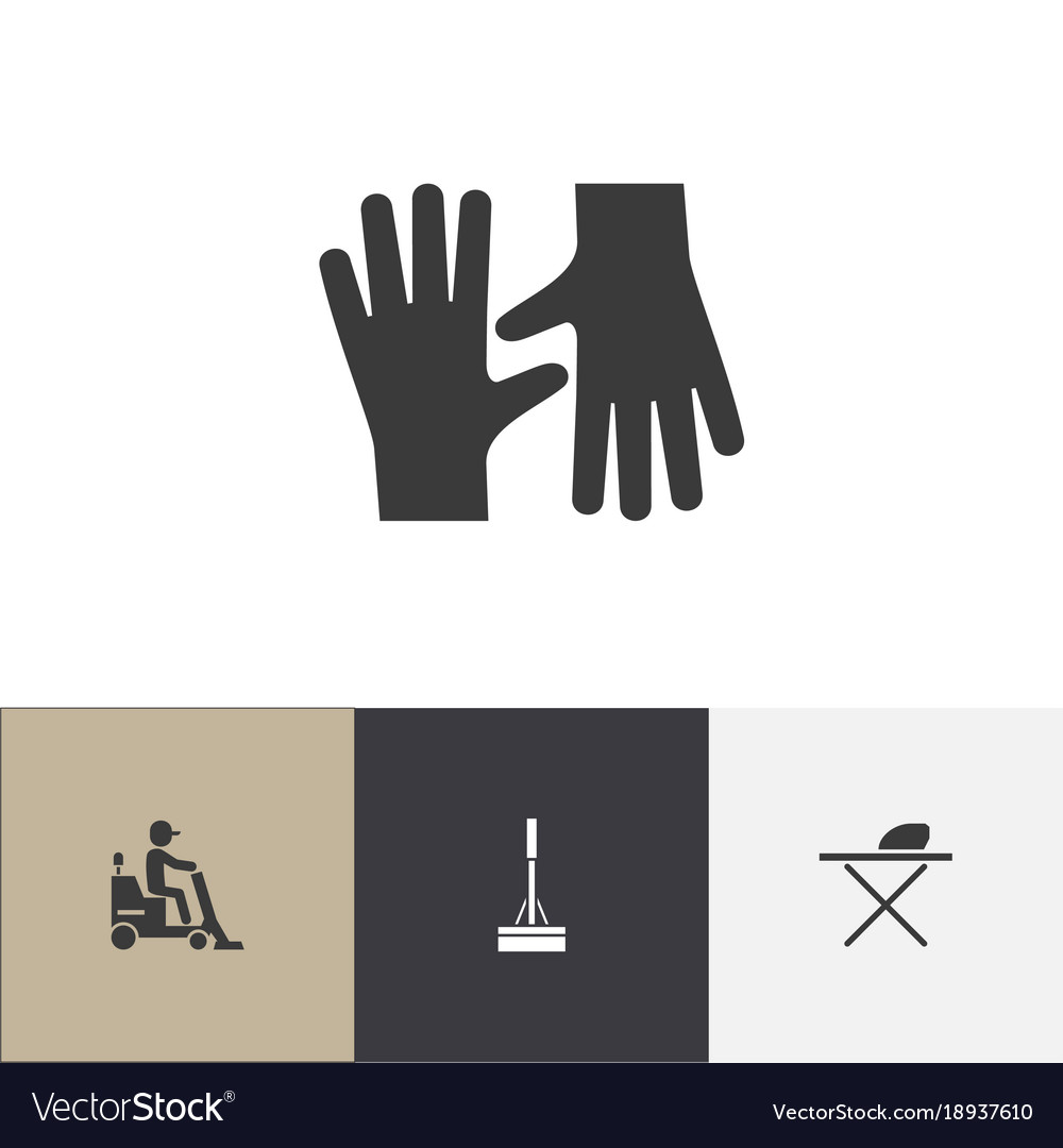 Set of 4 editable cleanup icons includes symbols
