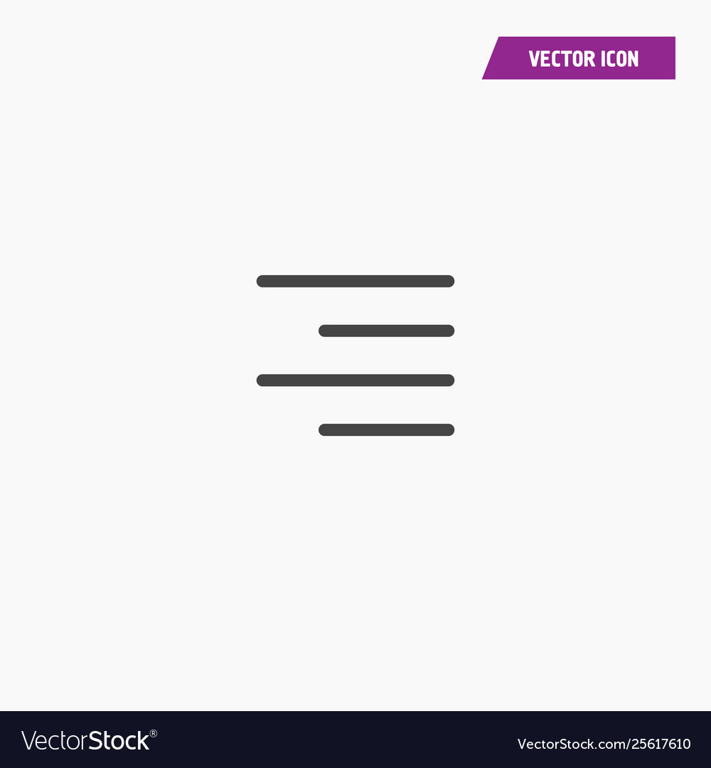 Text editorial right alignment icon