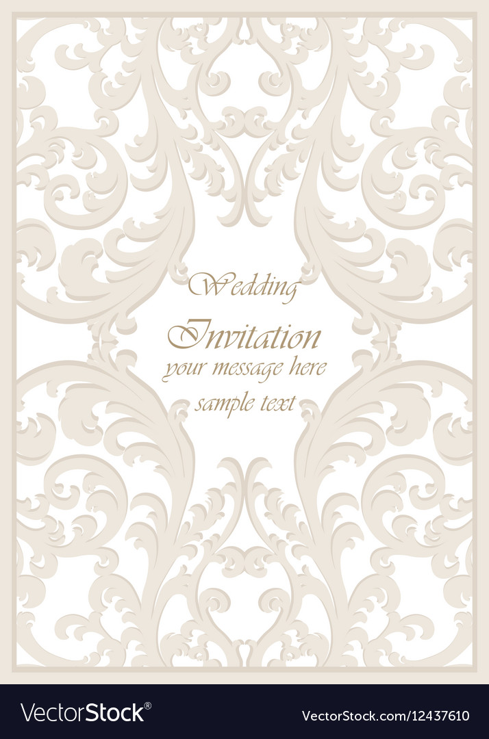 Vintage Classic Wedding Invitation Card Royalty Free Vector Vintage Classic Wedding Invitation Card Royalty Free Vector