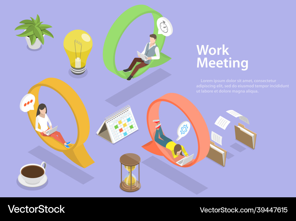 3d isometric flat conceptual Royalty Free Vector Image