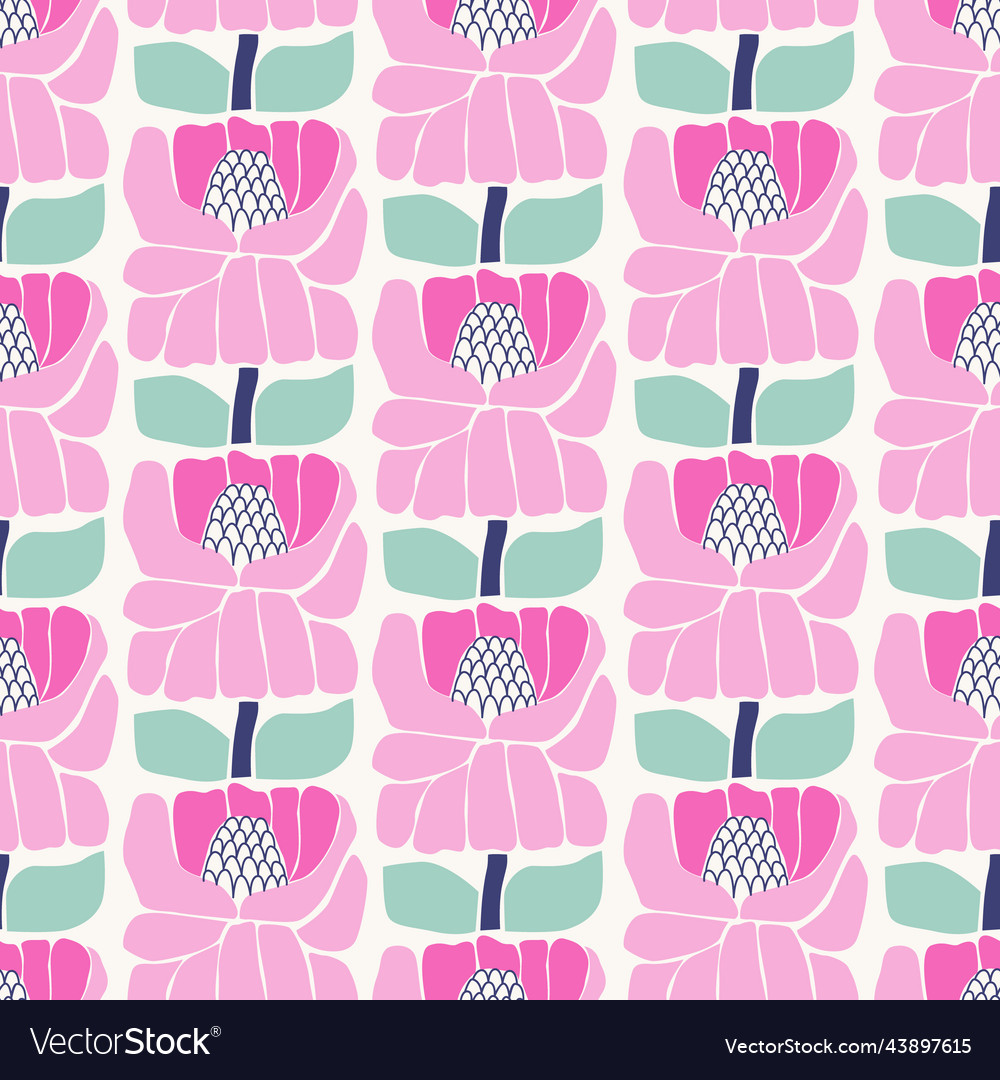 Abstract modern bohemian organic flower seamless vector image Abstract modern bohemian organic flower seamless