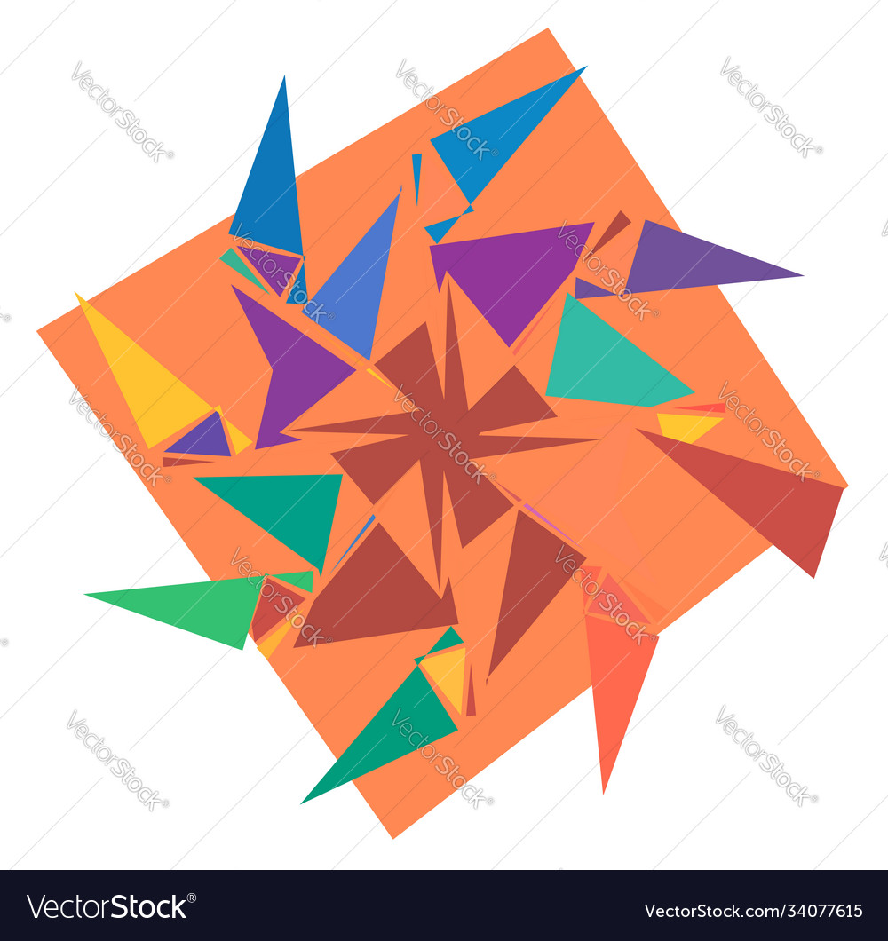 Abstract random geometry shape generative art vector image Abstract random geometry shape generative art
