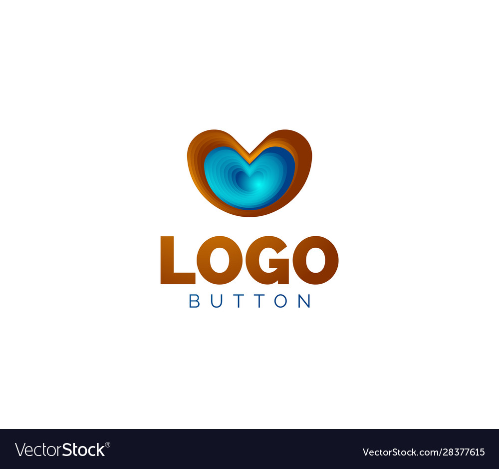 Abstract round shape logo template minimal