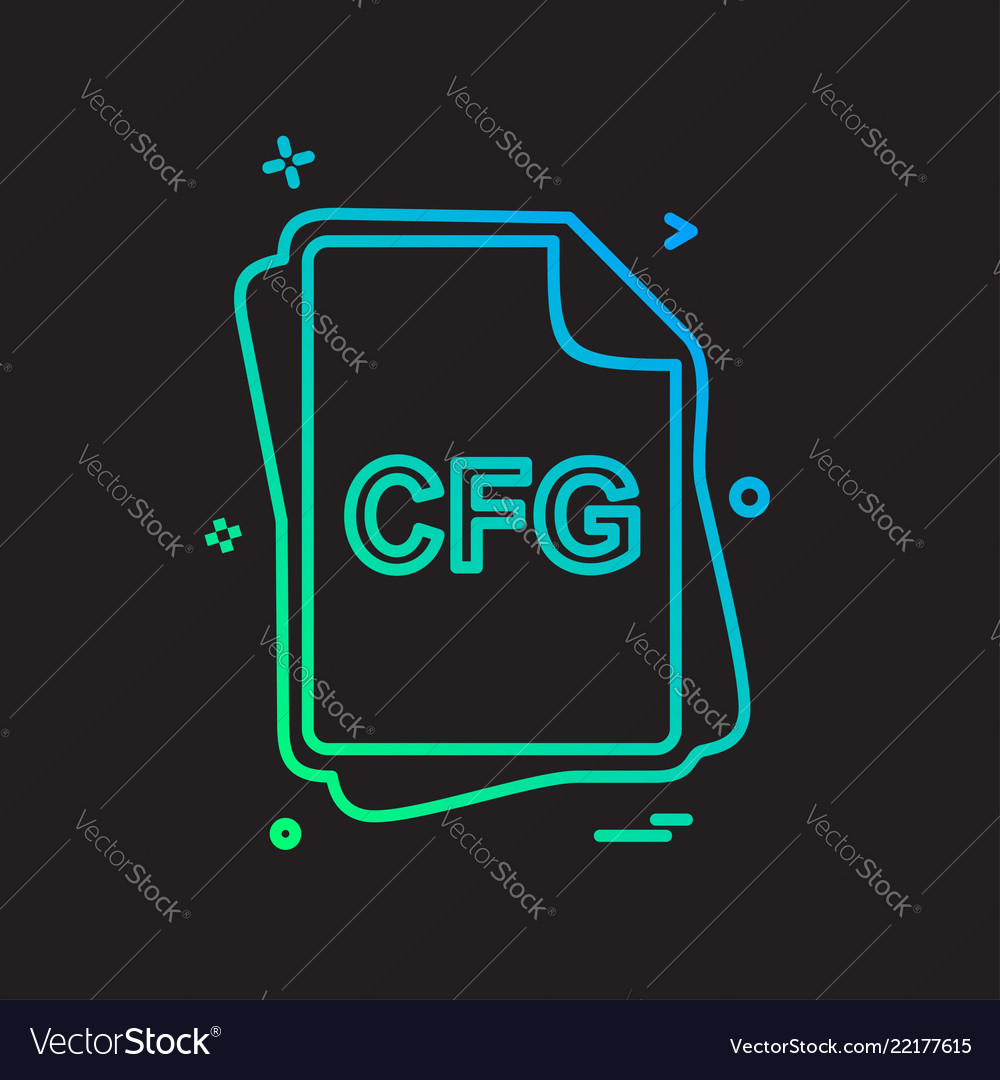 Cfg file type icon design vector image Cfg file type icon design