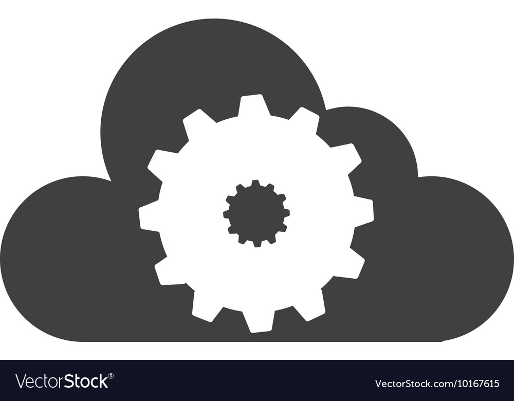 Cloud computing isolated icon