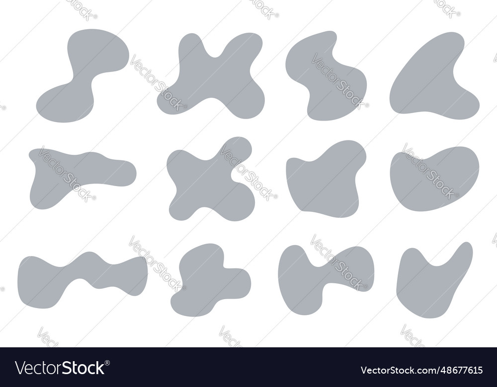 Collection of hand drawn flat abstract shapes