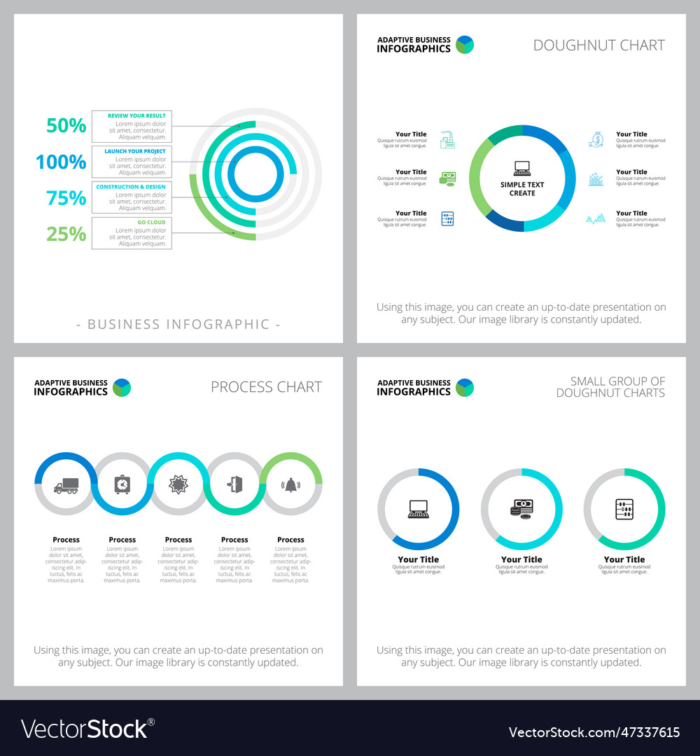Creative charts set for web design statistical vector image Creative charts set for web design statistical