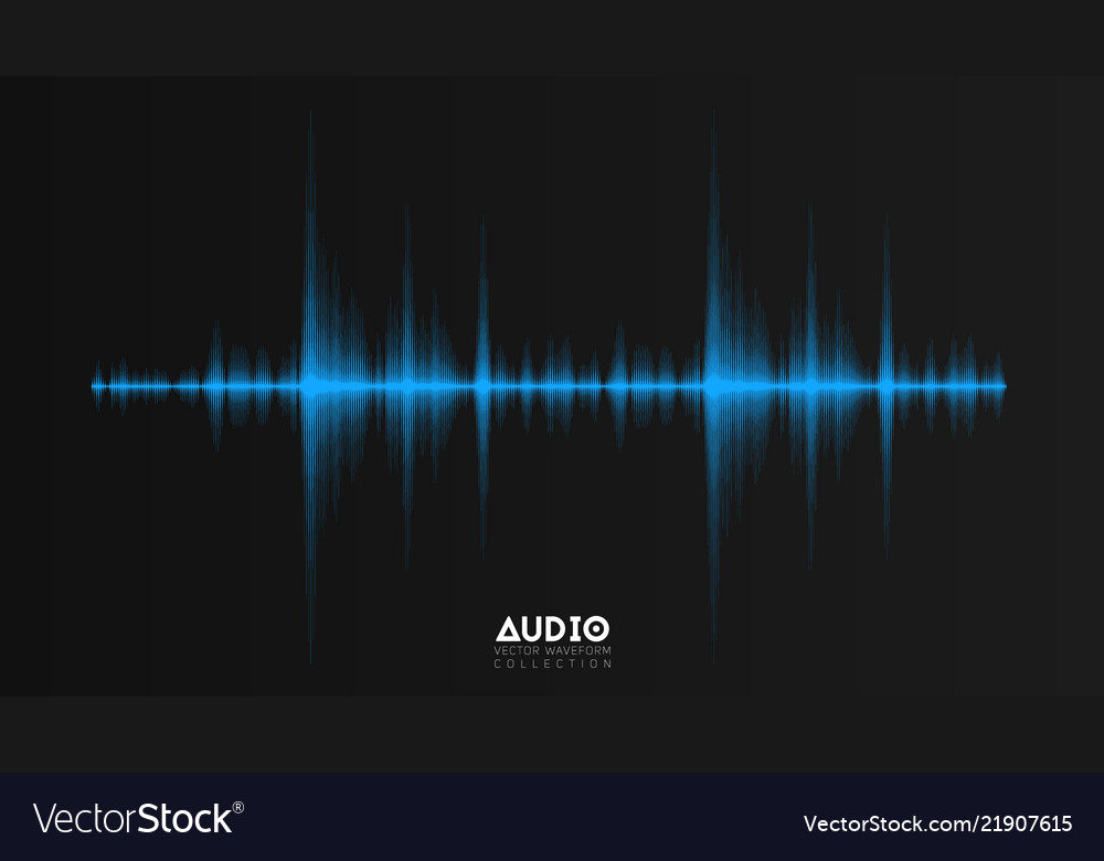 Echo audio wavefrom abstract music waves Vector Image