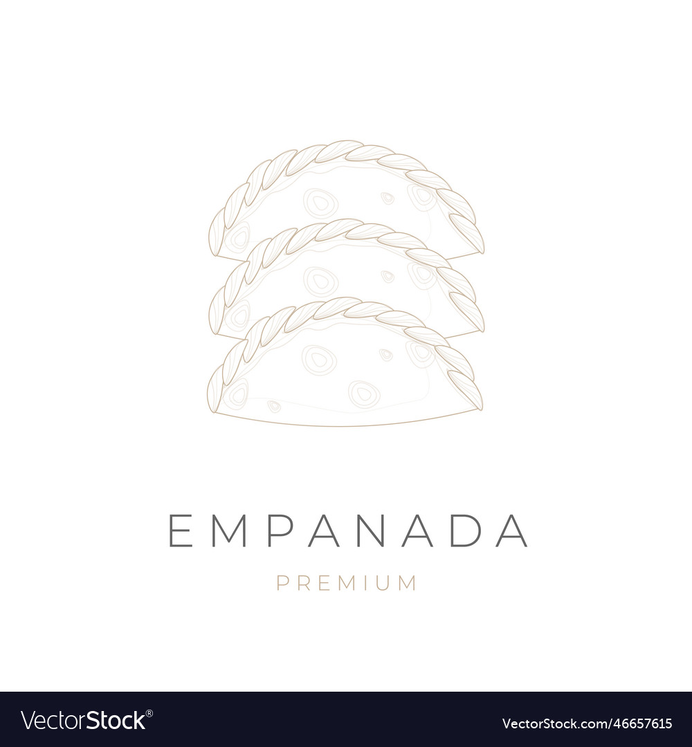 Empanada elegant line art