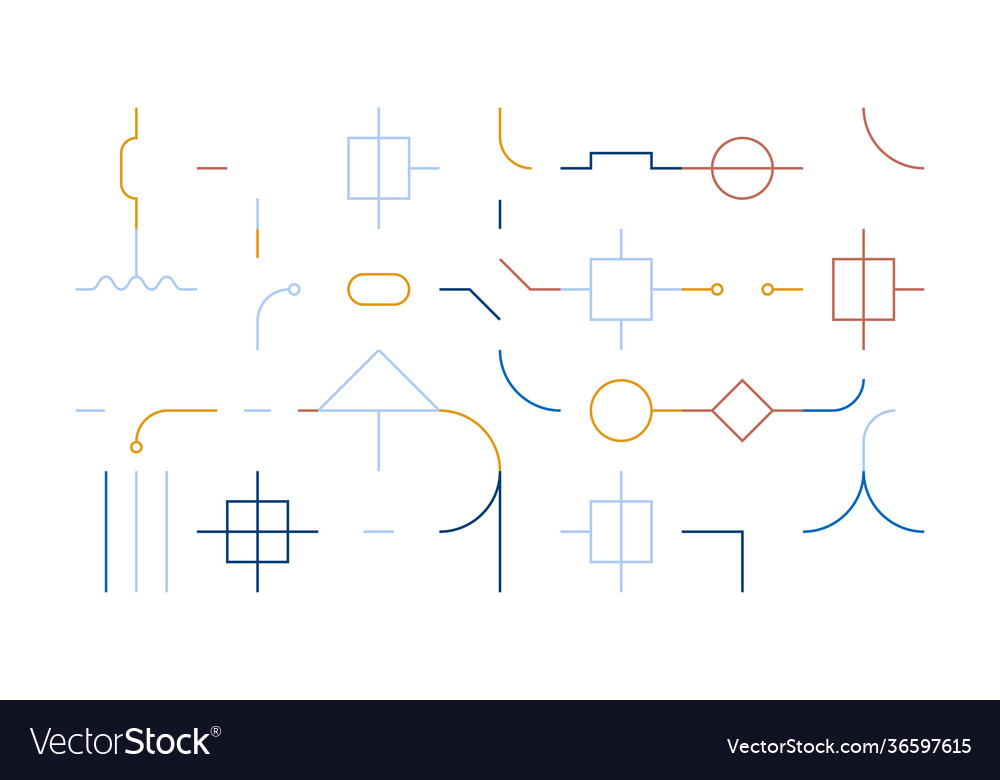 Linear abstract pattern design vector image Linear abstract pattern design