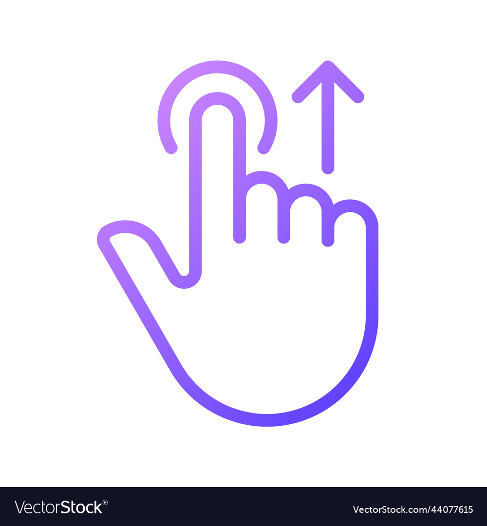 Move upwards gradient linear icon
