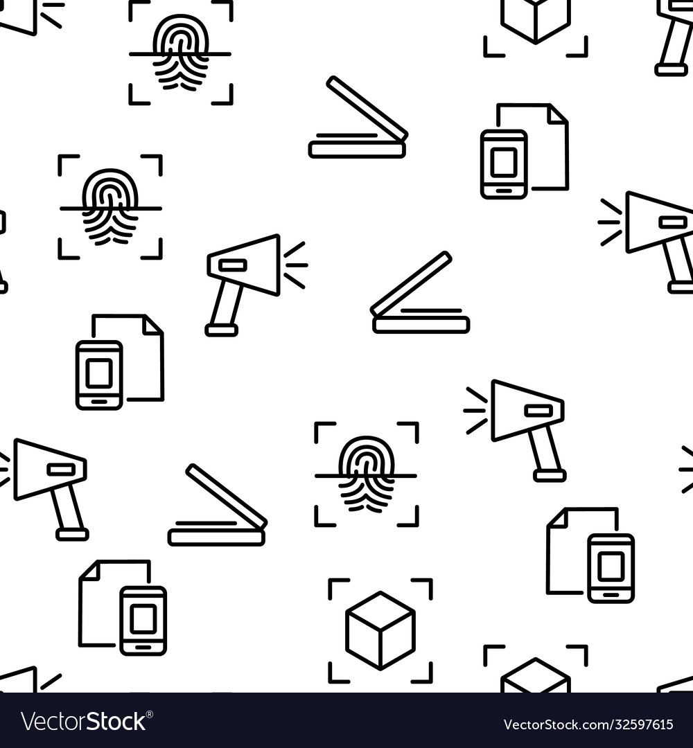 Scan reading seamless pattern vector image Scan reading seamless pattern