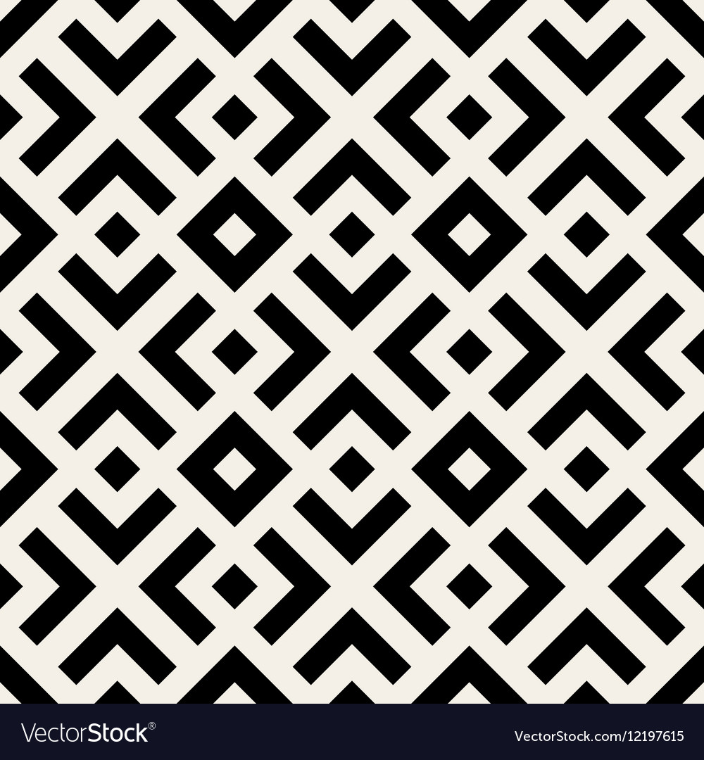 Seamless Black And White Geometric Lines Vector Image Seamless Black And White Geometric Lines Vector Image