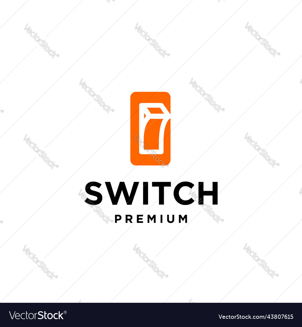 Switch on off button icon logo design Vector Image Switch on off button icon logo design