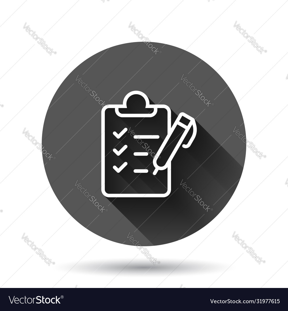 To do list icon in flat style document checklist vector image To do list icon in flat style document checklist